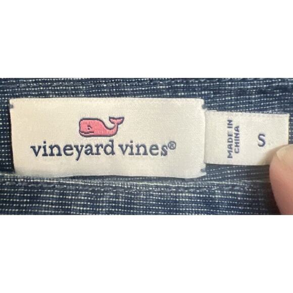 EUC Vineyard Vines Denim Color Cotton Pullover Top Small Long Sleeve - Picture 2 of 5